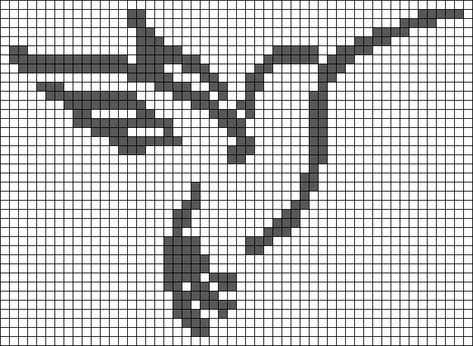 Alpha pattern #75746 | BraceletBook Pixel Art Hummingbird, Hummingbird Pixel Art, Hummingbird Alpha Pattern, Bird Alpha Pattern, Hummingbird Crochet, Hummingbird Cross Stitch, Grid Pattern Design, Chicken Cross Stitch, Crochet C2c Pattern