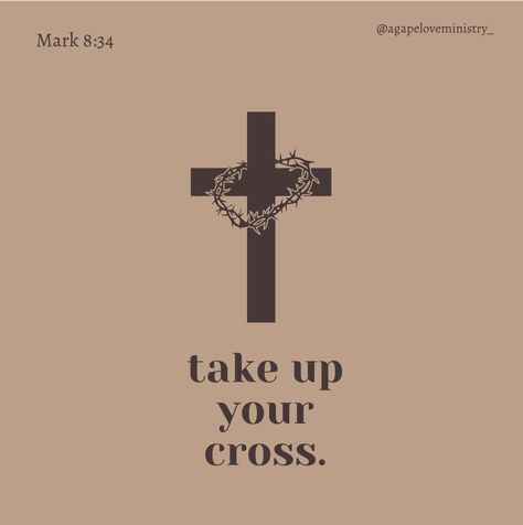 “Calling the crowd along with his disciples, he said to them, “If anyone wants to follow after me, let him deny himself, take up his cross, and follow me.” ‭‭Mark‬ ‭8‬:‭34‬ ‭CSB‬‬ https://bible.com/bible/1713/mrk.8.34.CSB Deny Yourself Take Up Your Cross, Take Up Your Cross And Follow Me, Take Up Your Cross, 1 John 4, Prayer Board, 1 John, Follow Me, Verse Quotes, I Love You