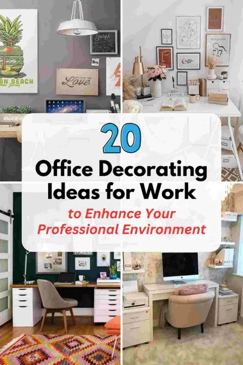 Boost Productivity with These 20 Office Decorating Ideas for Work 39 Decorate Office At Work, Work Office Decor Professional, Office Decorating Ideas For Work, Professional Office Decorating Ideas, Office Decor Ideas For Women, Decorating Your Office At Work, Office Ideas For Work, Work Office Ideas, Urban Minimalism