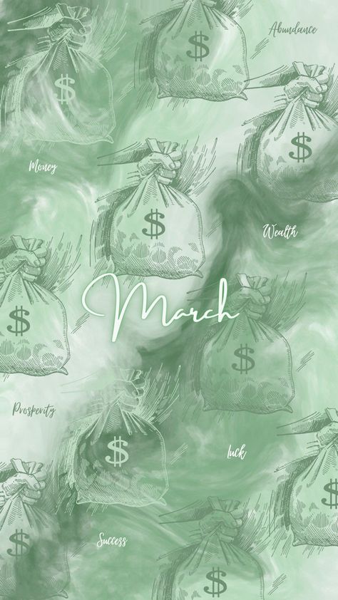 Prosperity Wallpaper Iphone, Green Money Wallpaper, Wallpaper With Money, Lucky Wallpaper For Money, Prosperity Wallpaper, March Iphone Wallpaper, Wealth Wallpaper, Luck Wallpaper, Green Money