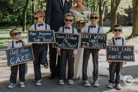 Jr Groomsmen, Funny Wedding Signs, Junior Groomsmen, Dream Wedding Decorations, Wedding Renewal, Wedding Picture Poses, Ring Bearers, Events Photography, Dream Wedding Ideas Dresses