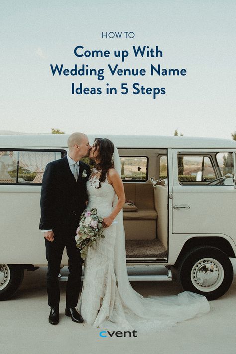 Naming your wedding venue is a key part of launching your business. Your name is who you are. It determines your branding, how you’re perceived by prospective couples, and if your business is memorable or not. It also affects the kinds of couples you’ll attract, and what will come to mind when they think of your venue. Here are a few tips and tricks for how to develop wedding venue name ideas that resonate — and how to choose which one is right for you. Wedding Venue Names Ideas, Wedding Venue Name Ideas, Wedding Venue Names, Venue Names Ideas, Building A Wedding Venue Business, How To Start A Venue Business, How To Start A Wedding Venue Business, Wedding Planner Business Names, Wedding Planner Business Card