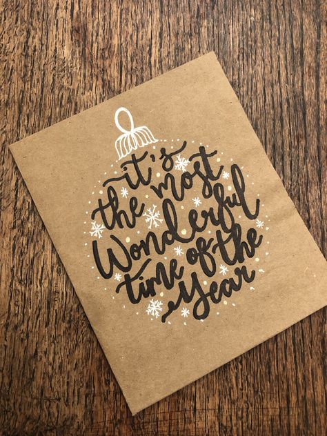 Diy Christmas Cards Calligraphy, Caligraphy Christmas Cards, Happy New Year Handmade Cards, Christmas Card Ideas Calligraphy, Christmas Hand Lettering Ideas, Hand Lettering Christmas Cards, Merry Christmas Cards Handmade, Christmas Calligraphy Quotes, Handmade Christmas Cards Ideas Creative