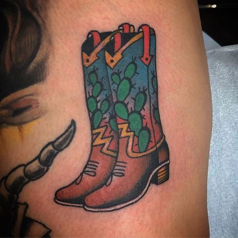 Fun pair boots for Michelle. Thanks mama!! Made at @thunderbirdtattoola Boots Tattoo, Boot Tattoo, Cowboy Boot Tattoo, Best Cowboy Boots, State Tattoos, Cowboy Tattoos, Western Designs, Red Cowboy Boots, Tattoo Ideas For Men