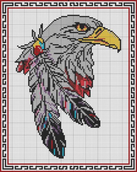 Eagle bird cute animals free cross stitch hand embroidery pattern – JPCrochet Beaded Eagle Pattern, Free Native Beading Patterns, Beading Animals, Animals Cross Stitch, Bird Cute, Cross Stitch Sampler Patterns, Native American Beadwork Patterns, Horse Quilt, Free Cross Stitch Charts