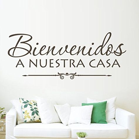 Mi Casa Es Su Casa Wall Art, Wedding Signs In Spanish, Me Casa Su Casa Sign, Spanish Welcome Sign, Spanish Family Sign, Home Stickers, Custom Outdoor Signs, Family Love Quotes, Wall Stickers Home Decor