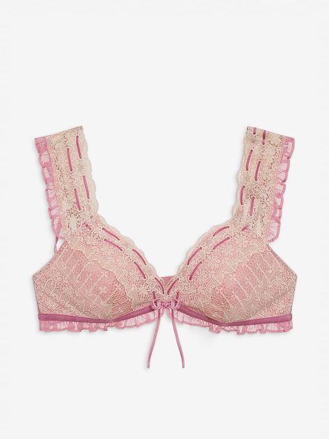 Buy Dauphine Bralette - Order Bralettes online 1125154500 - Victoria's Secret US Fabric Bows, Chiffon Ruffle, For Love & Lemons, Romantic Style, Velvet Ribbon, For Love And Lemons, Shoulder Straps, Victoria’s Secret, Dream Closet