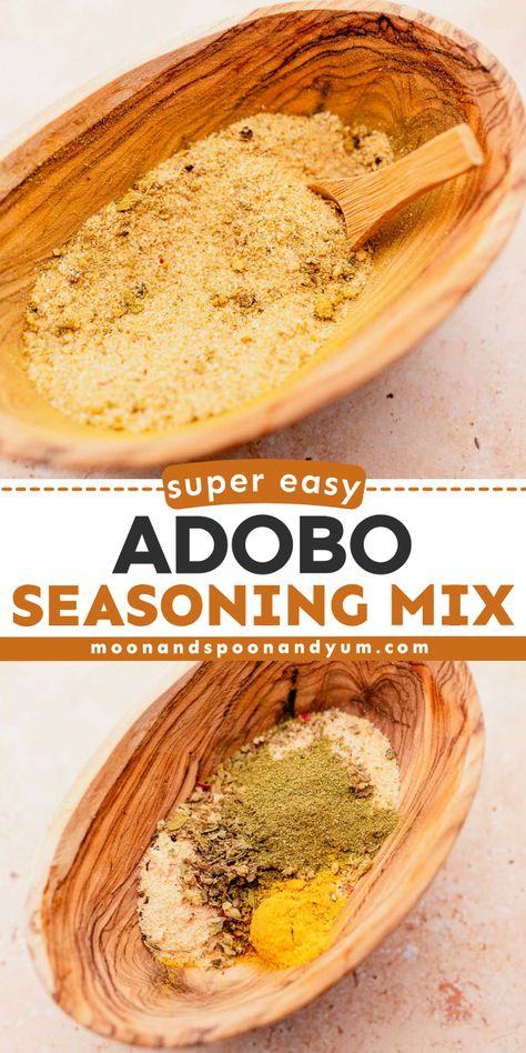 Discover the simplicity of creating your own Adobo Seasoning Mix with our quick and easy recipe. This homemade blend is a versatile addition to any kitchen. Learn the key ingredients and steps to make your own savory seasoning. Diy Seasonings, Ground Beef Seasoning, Homemade Dry Mixes, Homemade Seasoning, Dry Rubs, Homemade Spice Mix, Dry Mixes, Spice Blends Recipes, Seasoning Blends