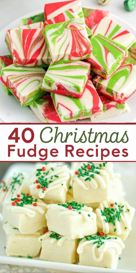 40 Christmas Fudge Recipes Perfect for Parties Christmas Cake Batter Fudge, Christmas Swirl Fudge, Fudge Recipes For Christmas, Holiday Fudge Recipes Easy, Gingerbread Fudge Recipes, Xmas Fudge Recipe, Christmas Chocolate Fudge, Cranberry Fudge Recipe, Best Fudge Recipes Ever Christmas