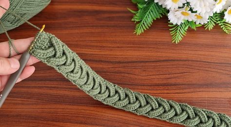 Crochet Strap Pattern Free, Crochet Lace Cord, Crochet With Macrame Cord, Crochet Cords Free Pattern, C2c Patterns, Crochet Strap, Háčkované Lemy, Crochet Belt, Crochet Cord