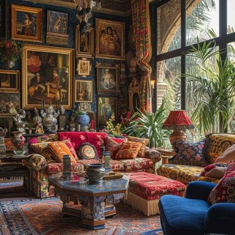 Majestic Aesthetic, Eclectic Interior Design Vintage, What Is Boho, Maximalism Interior, Reclaimed Decor, Maximalist Living Room, Interior Design Secrets, Maximalist Interior Design, Amazing Rooms