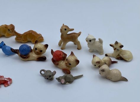 Selection of Vintage Hagen Renaker Miniature Ceramic Smalls Cats Dogs Camel Goat Bird Seal Fox Turtle Kitten Puppy Dollhouse - Etsy Persian Kitty, Easy Clay Sculptures, Animal Birthday Cakes, Harp Seal, Hagen Renaker, Collectible China, Baby Turtles, Cats Kittens, Small Cat