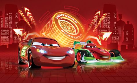 برق بنزين, Mc Queen Cars, Pixar Cars Birthday, Cars Disney Pixar, Disney Cars Wallpaper, Disney Cars Movie, Boys Room Wallpaper, Disney Cars 3, Cars Birthday Invitations