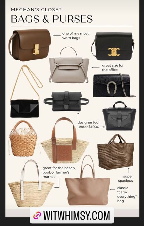 Capsule Bag Collection, Old Money Bags For Women, Timeless Designer Bags, French Handbags, Bag Reference, Chic Capsule Wardrobe, Classy Purses, Designer Bags Louis Vuitton, My Style Bags