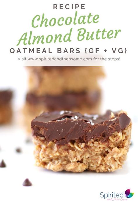 Almond Butter Oatmeal Bars, Chocolate Almond Butter Recipe, Dairy Free Snacks For Kids, No Sugar Dessert, Dairy Free Sides, Almond Butter Bars, Protein Dairy Free, Almond Butter Recipe, Almond Butter Oatmeal