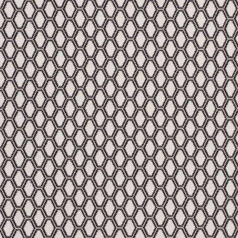 Beehive - Graphite Fabric | Schumacher Contemporary Upholstery Fabric, David Hicks, Flame Test, Designer Upholstery Fabric, Schumacher Fabric, Geometric Motifs, The David, Scale Design, Honeycomb Pattern