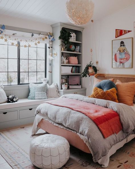 Full Bed Ideas Small Rooms, Cozy Eclectic, Nesting With Grace, Teen Rooms, Room Things, Teen Girl Bedroom, Bedroom Redo, Shared Room, Kitchen Decor Ideas