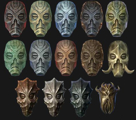 Skyrim Masks, Skyrim Crafts, Dragon Skyrim, Skyrim Dragon Priest, Dragon Priest Mask, Tes Skyrim, Dragon Priest, Skyrim Game, Elder Scrolls Lore