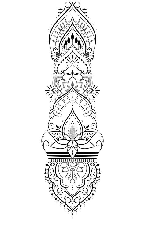 Mandala Hand Tattoo For Women Stencil, Forearm Tattoo Stencil Women, Mandala Sleeve Tattoo Design, Mandala Sleeve Tattoo Women, Ornamental Tattoo Design Arm, Mandala Tattoo Sleeve Women, Forearm Mandala Tattoo, Simple Mandala Tattoo, Half Mandala Tattoo