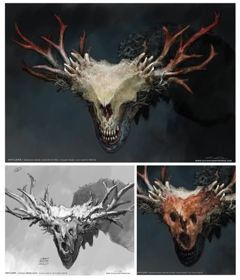 The Wendigo, Antler Design, Beast Creature, Monster Concept Art, Alien Creatures, Monster Design, Creature Concept Art, Mystical Creatures, Creature Concept