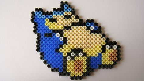 Pokemon - Snorlax Snorlax Perler, Pokemon Perler Bead Patterns, Hama Beads Pokemon, Pokemon Perler, Pokemon Snorlax, Pokemon Bead, Melty Beads, Diy Perler Beads, Perler Beads Designs