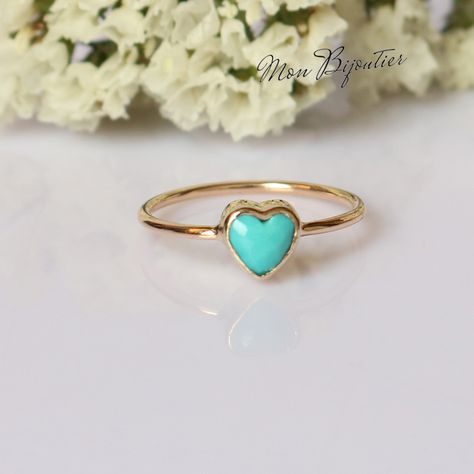 Turquoise Wedding Ring, Turquoise Heart Ring, Turquoise Wedding Rings, 14k Gold Ruby Ring, Gold Ring Vintage, 14k Gold Wedding Ring, December Birthstone Ring, Sterling Silver Rings Turquoise, Turquoise Wedding