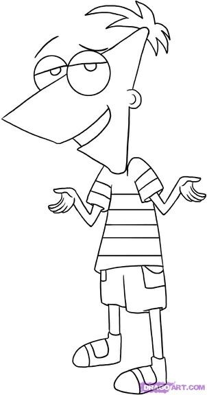 #Phineas #And #Ferb #Cartoon #Characters #Funny #Tv #Show. Copy, Print, and color!. If you send it to me when done, I'll pin it for all, if not, thats ok too! :-) Simple Character Drawing Cartoon, Cool Cartoons To Draw, Cartoon Drawings Sketches Easy, Simple Cartoon Sketches, Simple Cartoons To Draw, Simple Characters To Draw, Cartoon Network Characters Drawings, Easy Cartoons To Draw, Cartoon Art Drawing Easy