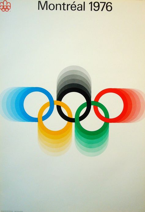 Ernst Roch poster design for 1976 Olympics in Montreal, Canada Olympic Poster, Olympics Graphics, 1976 Olympics, Olympic Logo, Olympic Rings, Sports Graphics, Logo Vintage, Sport Poster, Beer Pong