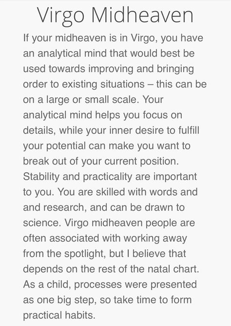 Virgo Midheaven: Career Mercury In Virgo Woman, Virgo Information, Cosmic Feelings, Astrology Notes, Virgo Midheaven Aesthetic, Virgo Ascendant, Ascendent In Virgo, Mercury In Pisces, Gemini Ascendant