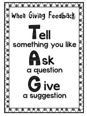 TAG: Tell something you like. Ask a question. Give a suggestion. Free posters.                                                                                                                                                                                 More Giving Feedback, Effective Feedback, Visible Learning, Free Posters, Ask A Question, Feedback For Students, Effective Teaching, Formative Assessment, Cooperative Learning