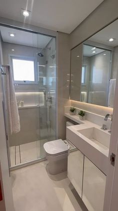 Makeover Kamar Mandi, Small Bathroom Layout, Small Bathroom Interior, Small Bathroom Renovations, Bathroom Design Layout, Bathroom Decor Luxury, Washroom Design, Bathroom Redesign, Bathroom Design Decor