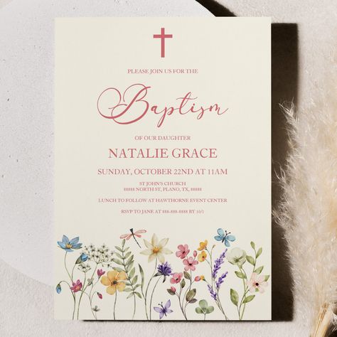 Baptism Themes, Bautizo Ideas, Christening Invitations Girl, Baptism Invitations Girl, Christening Invitation, Baptism Ideas, Celebration Ideas, Baptism Invitation