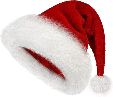 Amazon.com: Christmas Hat, Santa Hat Xmas Holiday Hat for Kids Unisex Velvet Comfort Christmas New Year Festive Holiday Party Supplies : Home & Kitchen Kids Santa Hat, Duo Halloween Costumes, Holiday Hats, Santa Claus Hat, Green Led, Christmas Plush, Xmas Holidays, Red Led, Holiday Party Decorations