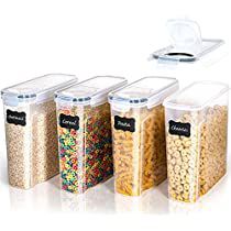 Check this out! Stickers Cooking, Storage Organisers, Dry Cereal, Beds Frames, Cereal Storage, Clothing Wardrobe, Cereal Containers, Label Marker, Cereal Dispenser