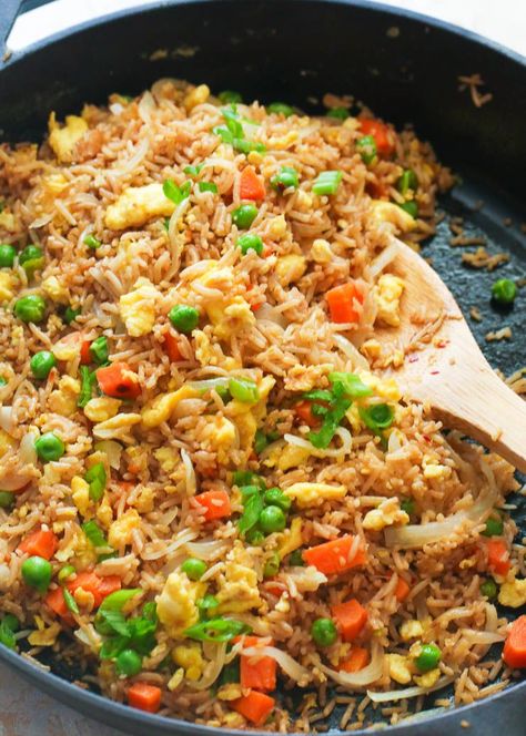 Egg Fried Rice - Immaculate Bites Rice Dishes Easy, Egg Fried Rice, Easy Eggs, Fried Rice Recipe, Mixed Vegetables, Dinner Rolls, Rice Dishes, Garlic Butter, Egg Recipes