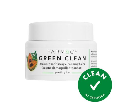 Check out this product at Sephora.com - Farmacy Mini Green Clean Makeup Meltaway Cleansing Balm - 1.7 oz/ 50 mL Farmacy Green Clean, Farmacy Skincare, Green Clean, Papaya Enzyme, Travel Size Toiletries, Hydrating Cleanser, Mini Makeup, Favorite Skincare Products, Oily Skin Care