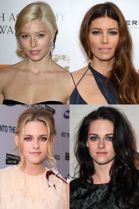 Brown To Blonde Hair Before And After, Brown Celebrities, Blonde To Brown Before And After, Blonde To Brunette Before And After, Brunette To Blonde Before And After, Boliage Hair, Blonde Vs Brunette, Dark Skin Blonde Hair, Black To Blonde Hair