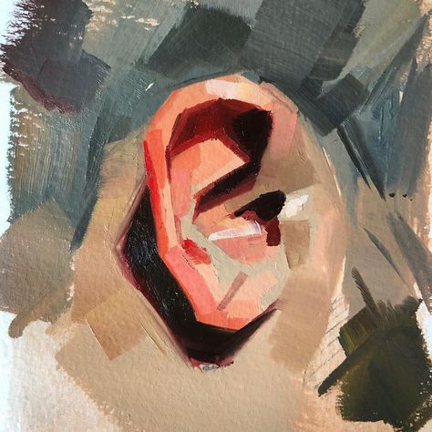 Cat Graffam on Instagram: “Painted this ear in oil for the start of a series of video art lessons focusing on specific facial anatomy (I guess head anatomy because…” Head Anatomy, Facial Anatomy, Ear Art, Portraiture Painting, Video Art, Art Painting Gallery, Identity Art, Traditional Paintings, Anatomy Art