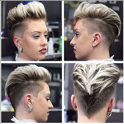 Shaved Side, Side Hairstyles, Mohawk Hairstyles, Short Hair Undercut, Super Short Hair, Edgy Short Hair, Funky Hairstyles, Hair Haircuts, Edgy Hair