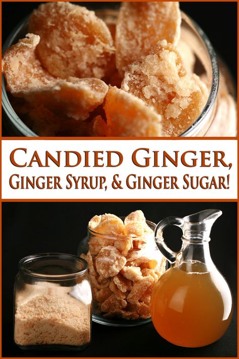 Candied Recipes, Maple Syrup Candy, Recipe With Ginger, Crystalized Ginger, Ginger Candy, Tuesday Recipes, Ginger Chews, Crystallized Ginger, Soda Syrup