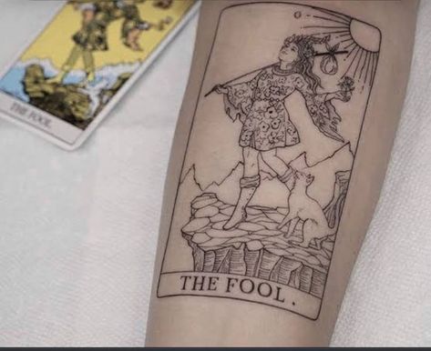 The Fool Tattoo, The Fool Tarot Tattoo, Tarot The Fool, Hanged Man Tarot, Biddy Tarot, Strength Tarot, Empress Tarot Card, Tarot Card Tattoo, The Magician Tarot