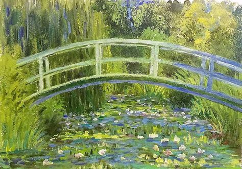 How to Paint Monet Bridge over waterlilies pond Saturday Live Acrylic Painting Tutorial #angelafineart Angela Anderson, Art Sherpa, Bridge Painting, Painting Stuff, Acrylic Tutorials, Acrylic Painting Lessons, Monet Paintings, Art Youtube, Acrylic Painting Tutorials