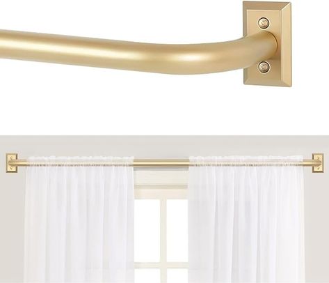 Amazon.com: Gold Wrap Around Curtain Rods,Gold Curtain Rods for windows 48 to 84 inch(4-7Ft),Adjustable Blackout Curtain Rod,1”Diameter Room Darkening Drapery Rods,Window Curtains Rod 48-90",Brass Gold : Home & Kitchen Blackout Curtain Rod, Wrap Around Curtain Rod, Wall Wrap, Gold Curtain Rods, Window Wrap, Black Curtain Rods, Double Rod Curtains, Gold Curtains, Window Curtain Rods