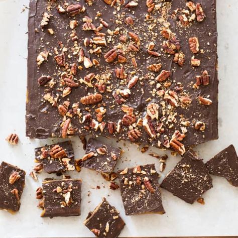 Chocolate-Toffee Bark | Cook's Illustrated Toffee Bark Recipes, Chocolate Toffee Bars, Saltine Cracker Toffee, Saltine Cracker, Toffee Bark, Caramel Chocolate Bar, Cracker Candy, Homemade Toffee, Cracker Toffee