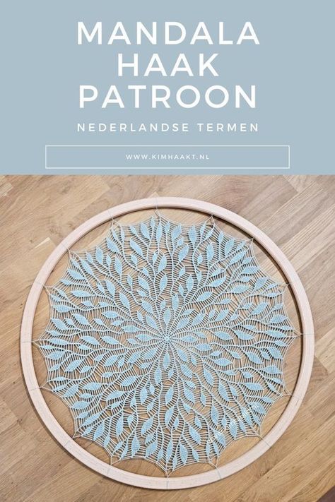 Leaves Mandala, Mandala Haken, Mandala Crochet, Crochet Doilies, Doilies, Autumn Leaves, Crochet Patterns, Van, Crochet