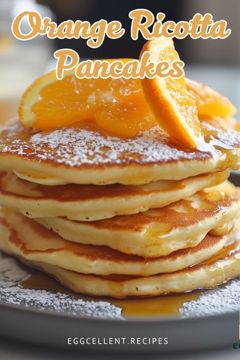 If you are in the mood for a sweet and refreshing breakfast, these Orange Ricotta Pancakes are the perfect choice. #Orange Ricotta Pancakes bobby flay #blood orange ricotta pancakes #orange ricotta chocolate chip pancakes #orange pancakes #orange pancakes recipes #orange pancakes healthy #orange pancakes vegan #orange color pancakes #chocolate orange pancakes #orange cottage cheese pancakes #orange flavored pancakes #orange protein pancakes Orange Ricotta Pancakes, Egg Breakfast Recipes Easy, Breakfast Recipes Easy Quick, Refreshing Breakfast, Flavored Pancakes, Healthy Egg Breakfast, Cottage Cheese Pancakes, Ricotta Pancakes, Healthy Brunch Recipes