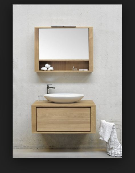 Oak Bathroom Furniture, Washbasin Design, Oak Bathroom, Wood Bathroom Vanity, Bathroom Closet, Bathroom Mirror Cabinet, Trendy Bathroom, Wood Bathroom, Bathroom Layout