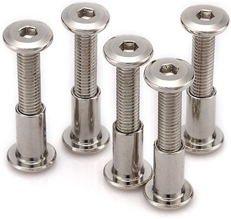 Amazon.com: Anmas 20pcs M6 Length 30mm Furniture Joint Connector Bolt & Cap Nut Kit Use for Cot Bed Crib Bolts Hex Drive Socket Cap Bolts - Hex Socket Screws Head: Home Improvement Cherry Wood Furniture, Bed Crib, Bookcase Wall Unit, Nut Bolt, Cot Bed, Screws And Bolts, Nickel Plating, Wood Accessories, Cot Bedding