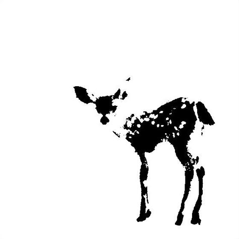 deer stencil Silhouette Art Aesthetic, Deer Tattoo Stencil, High Contrast Tattoo Design, Animal Silhouette Tattoo, Deer Silhouette Tattoo, Stencil Art Tattoo, Deer Art Illustration, Deer Line Drawing, High Contrast Tattoo