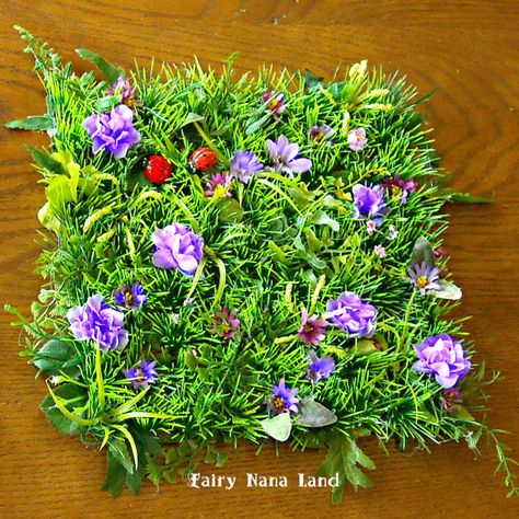 Lady Bug Grass Placemats - set of two that can clip together - table runner - centerpiece - charger Fairy Birthday Table, Garden Fairy Birthday, Grass Placemats, Patio Flower Pots, Easter Songs, Easter Outdoor, Grass Art, Garden Boxes Raised, Patio Flowers